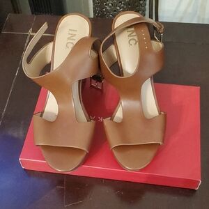 INC International Concepts Women's Brown Strappy Heels